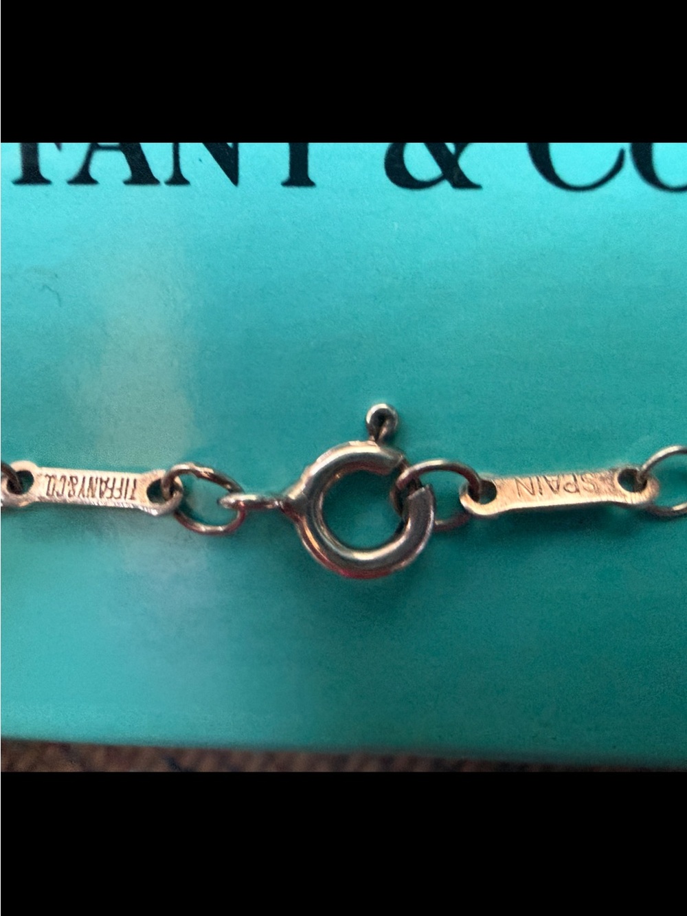 Tiffany & Co Silver Heart Charm Pendant Necklace 16 in Cable Chain Spring Ring - Picture 10 of 12